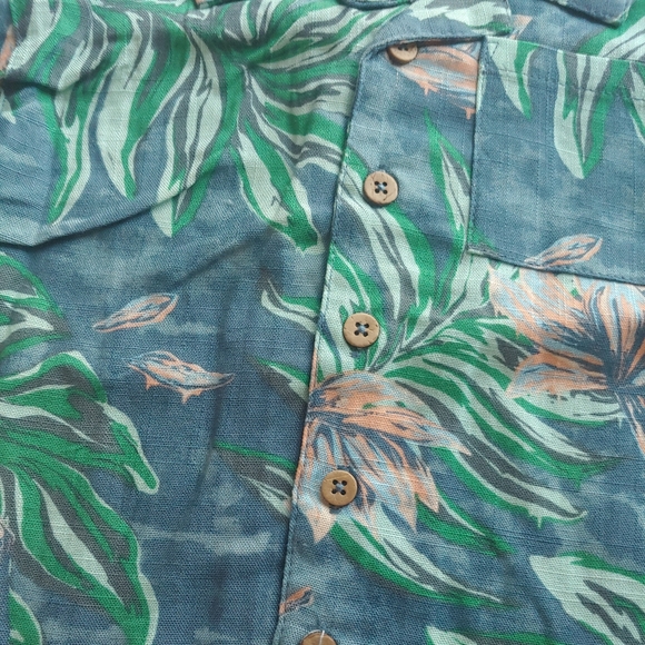 VOLCOM Baby NEW Beach Linen Shirt & Shorts Set - Picture 3 of 9